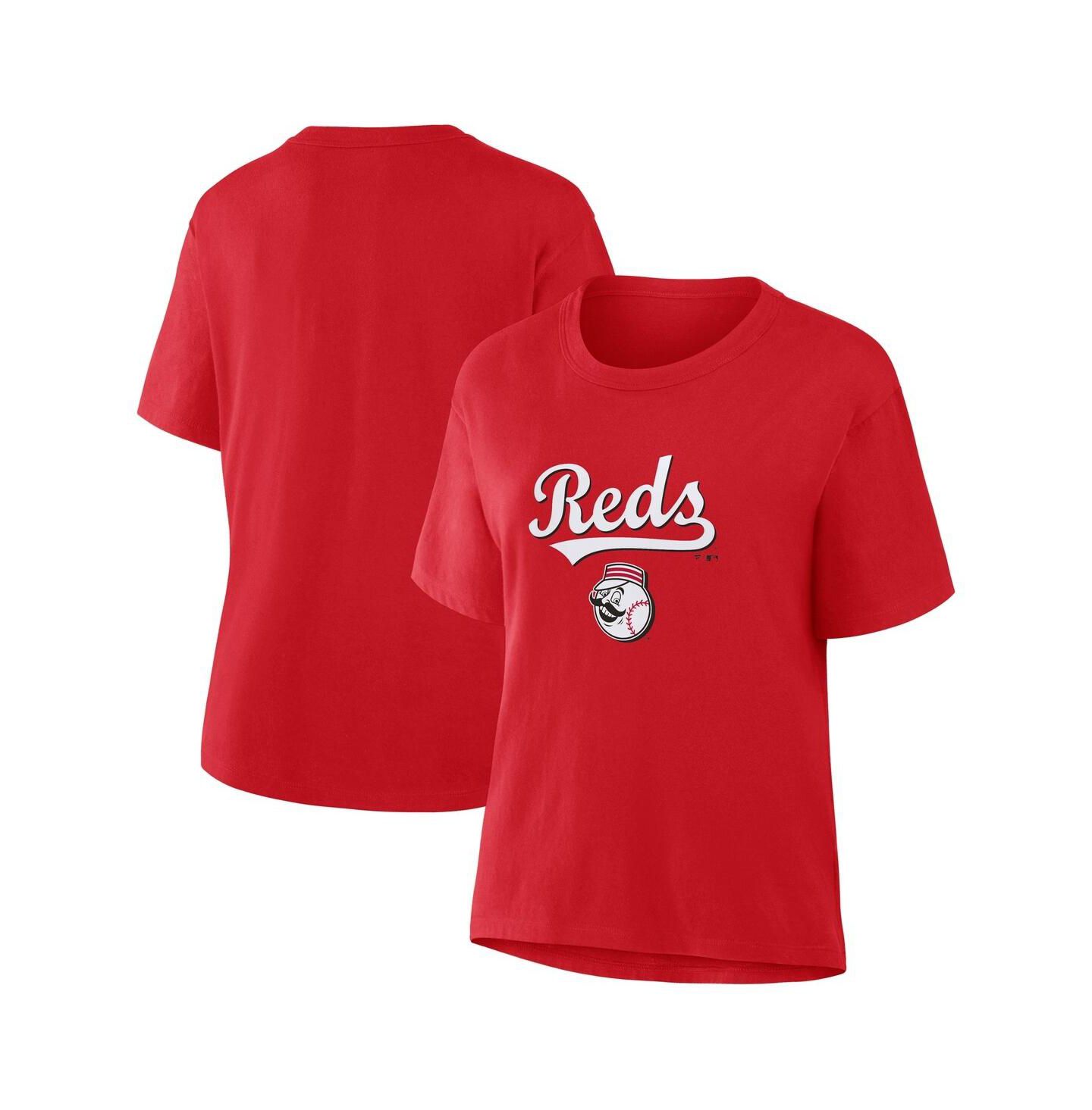 Женская футболка Fanatics Red Cincinnati Reds Lockup Legacy — фото 1
