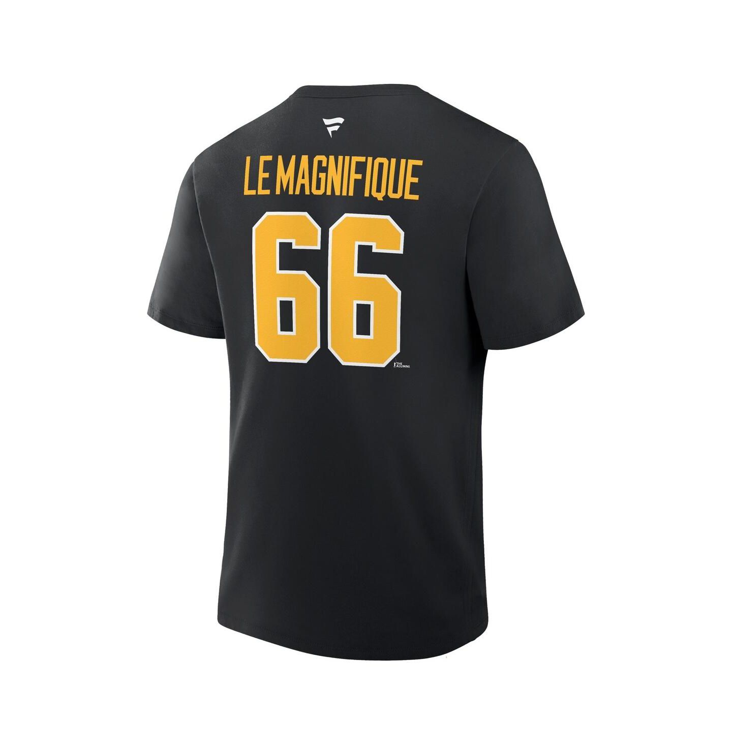 Мужская футболка Fanatics Mario Lemieux Black Pittsburgh Penguins Retired Player Nickname — фото 2