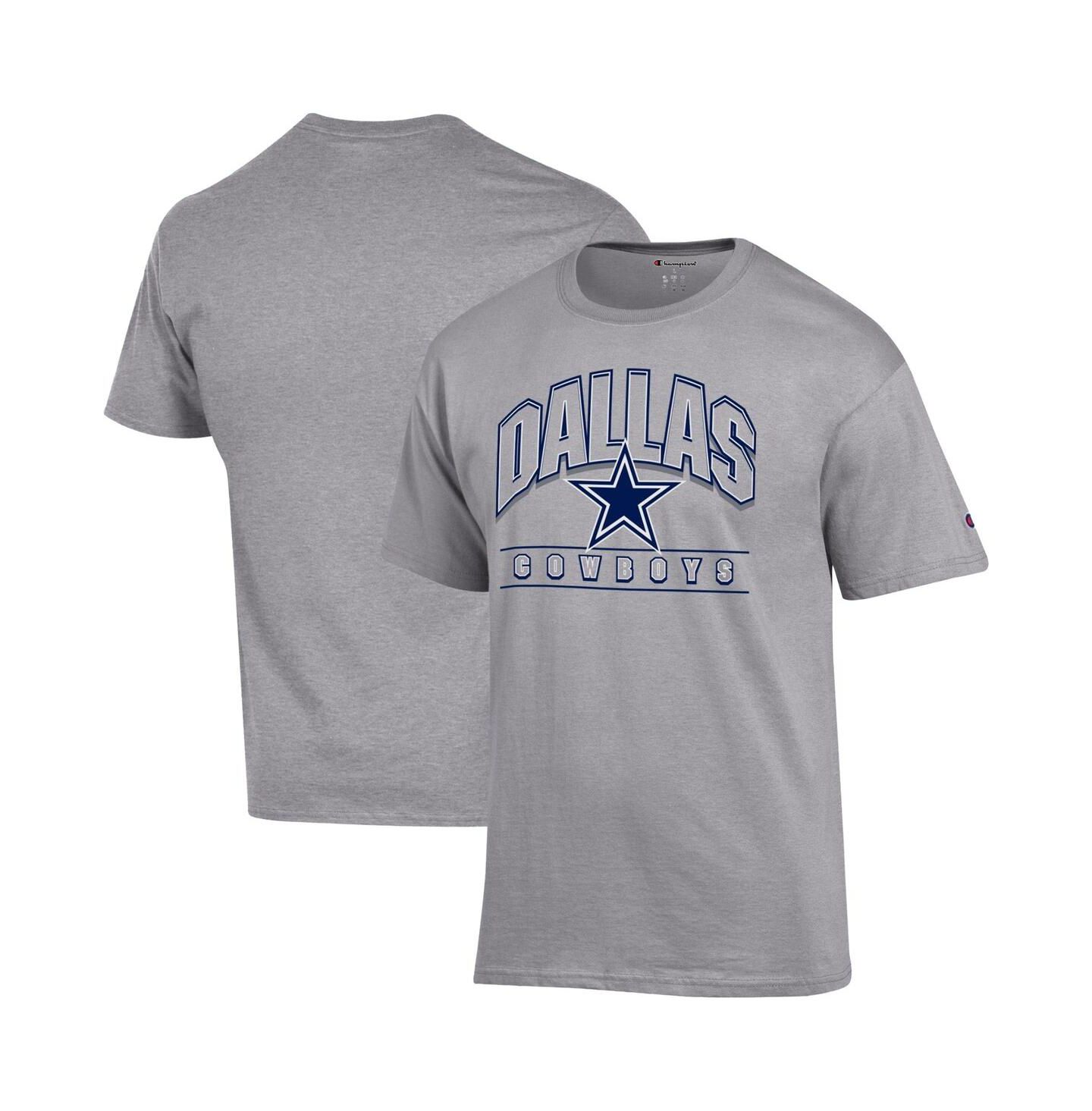 Мужская футболка Champion Heather Gray Dallas Cowboys Football — фото 1