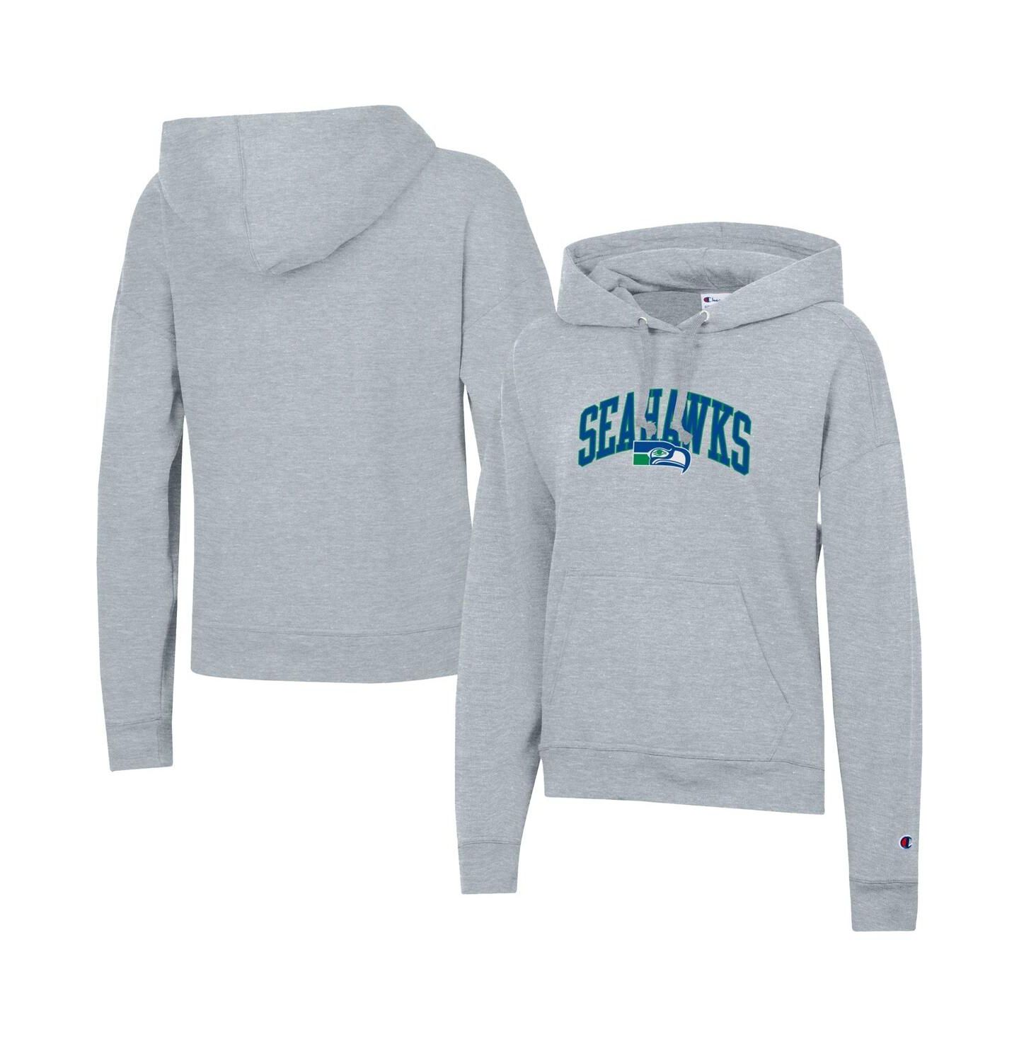 Женское худи Champion Heather Gray Seattle Seahawks Powerblend — фото 1