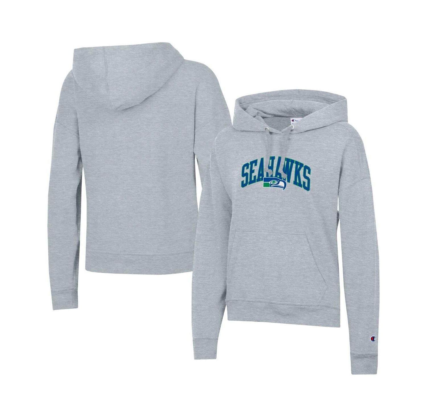 Women's Heather Gray Seattle Seahawks Powerblend Hoodie
