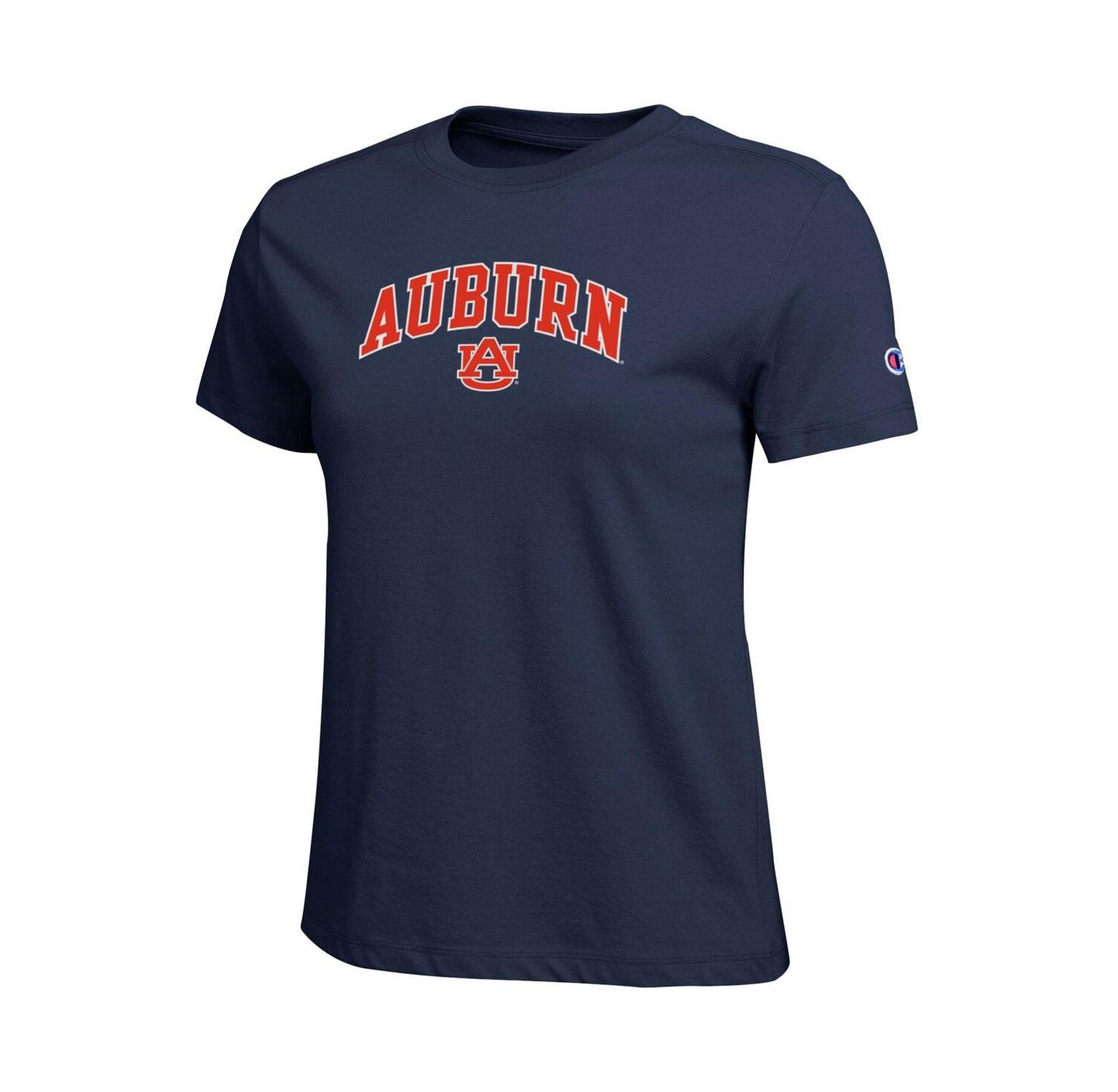 Women's Navy Auburn Tigers Arched Over Logo T-Shirt