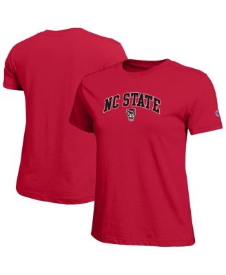 Women's Red NC State Wolfpack Arched Over Logo T-Shirt