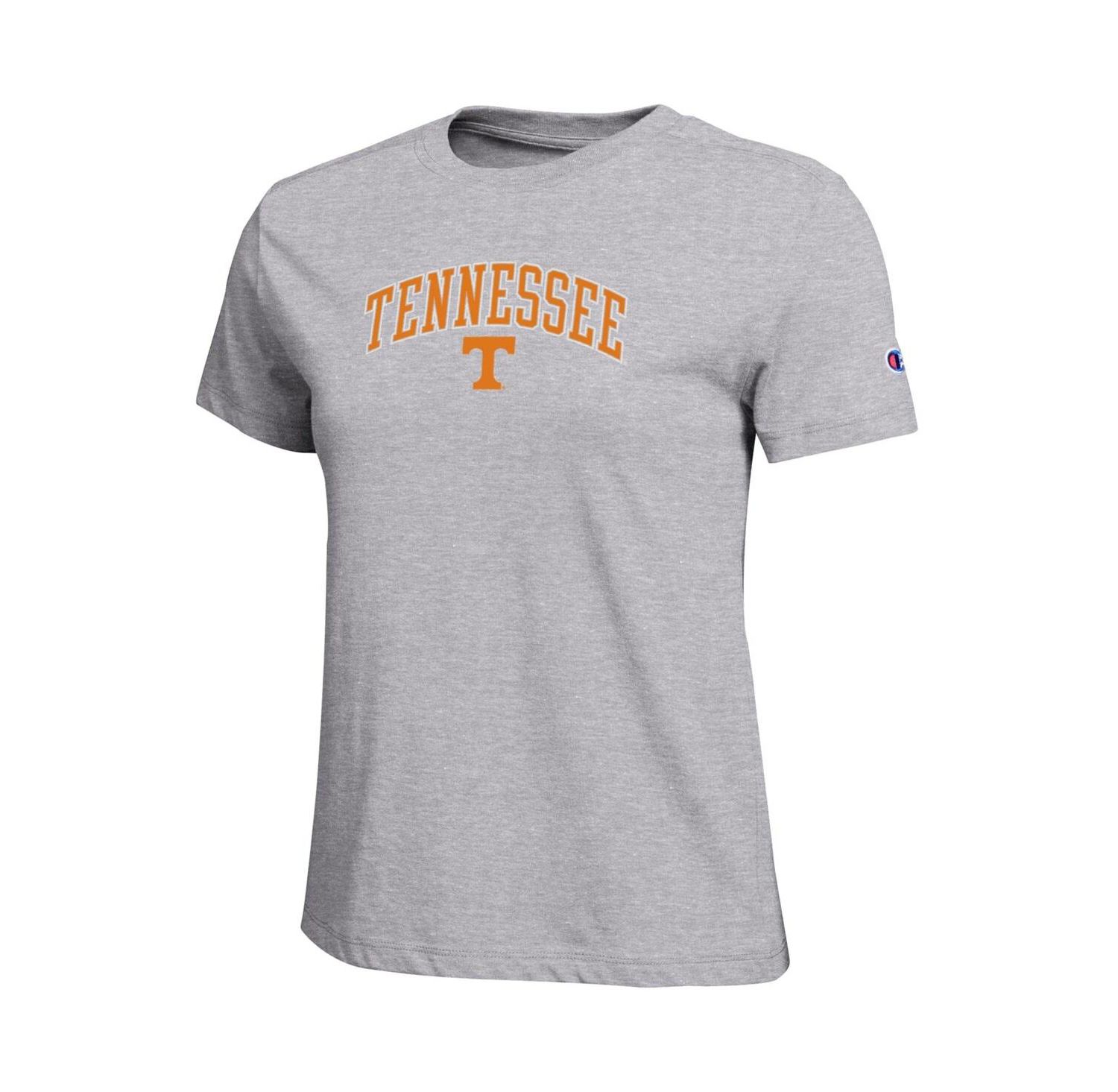 Women's Heather Gray Tennessee Volunteers Arched Over Logo T-Shirt