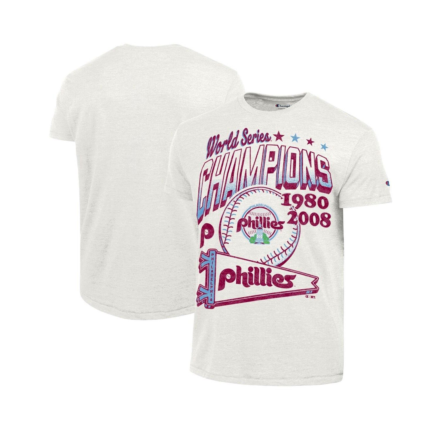 Men's White Philadelphia Phillies Winning Tradition Cooperstown Tri-Blend T-Shirt