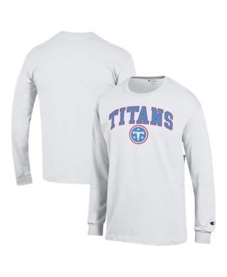 Men's White Tennessee Titans Arch Over Logo Long Sleeve T-Shirt