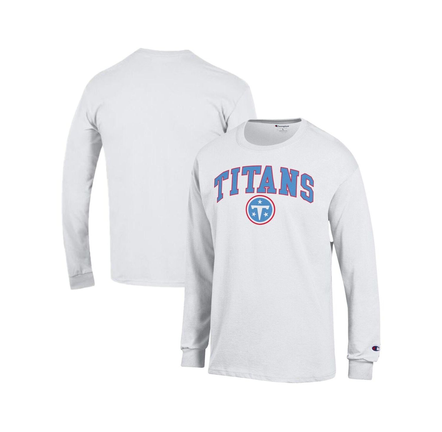 Men's White Tennessee Titans Arch Over Logo Long Sleeve T-Shirt