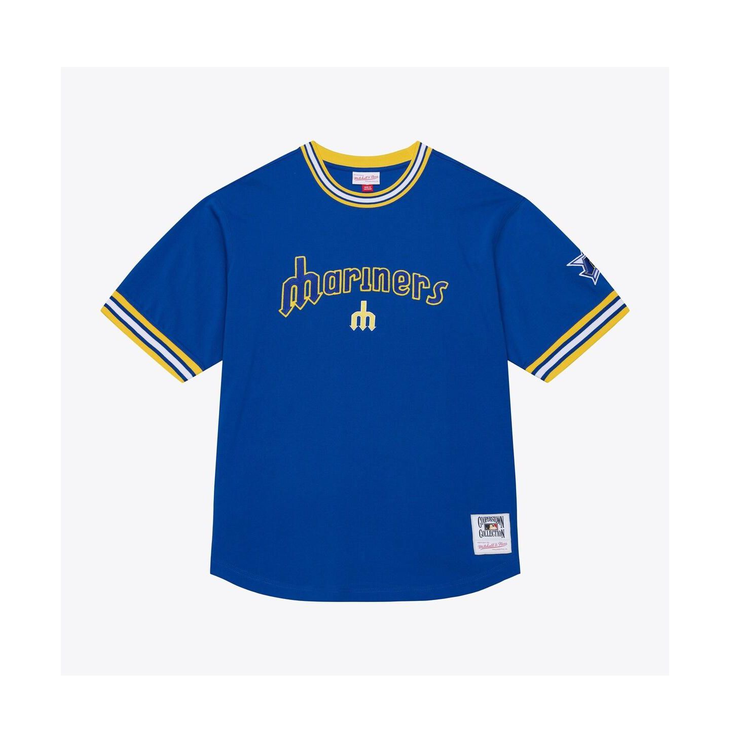 Мужская футболка Mitchell & Ness Royal Seattle Mariners Wild Pitch Ringer — фото 1