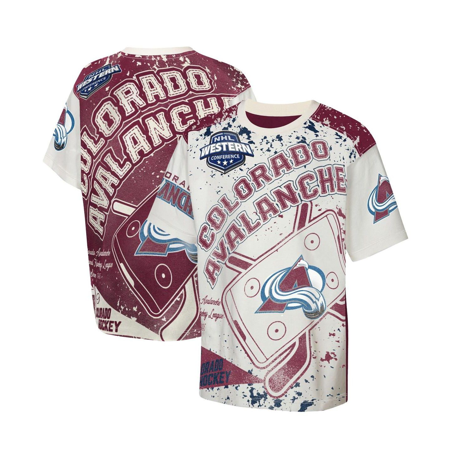 Детская футболка Outerstuff Cream Colorado Avalanche Top Player — фото 1