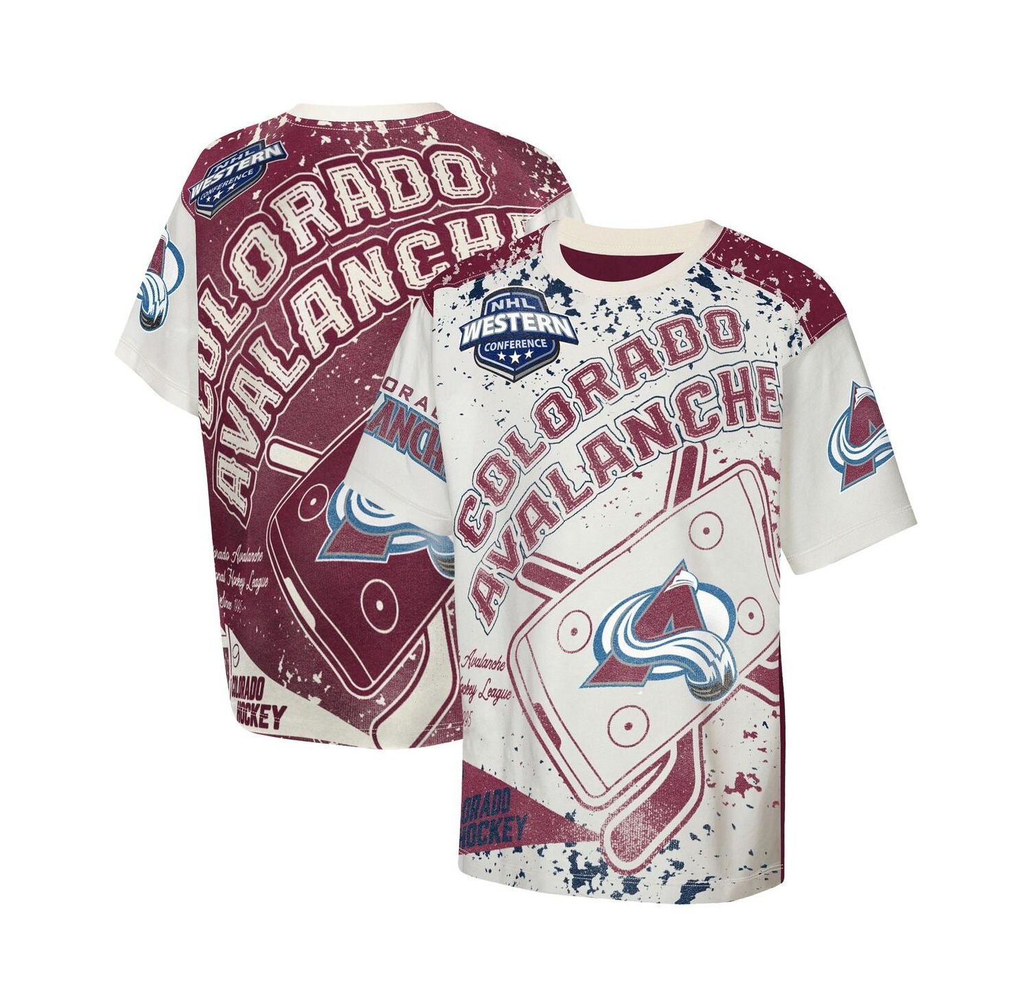 Big Boys and Girls Cream Colorado Avalanche Top Player T-Shirt