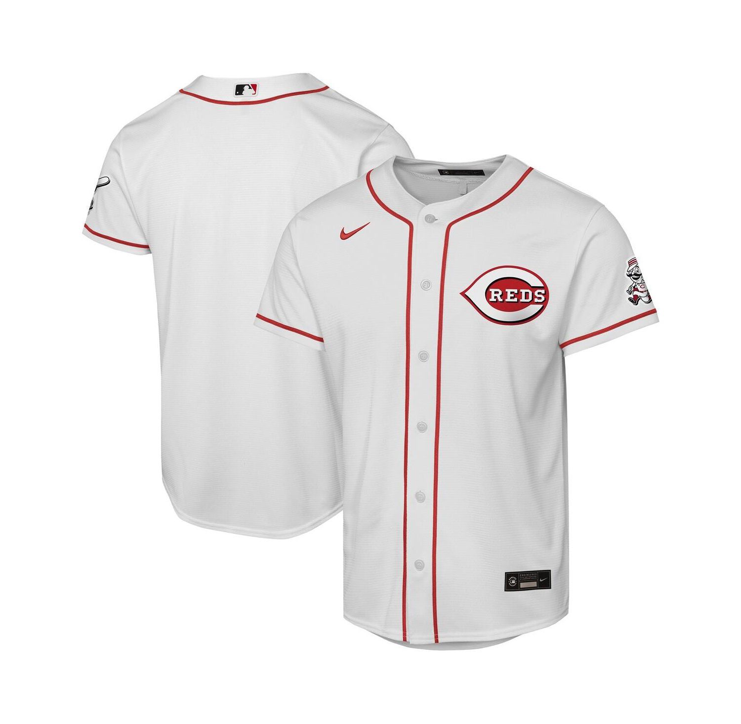 Big Boys and Girls White Cincinnati Reds Home Stadium Jersey