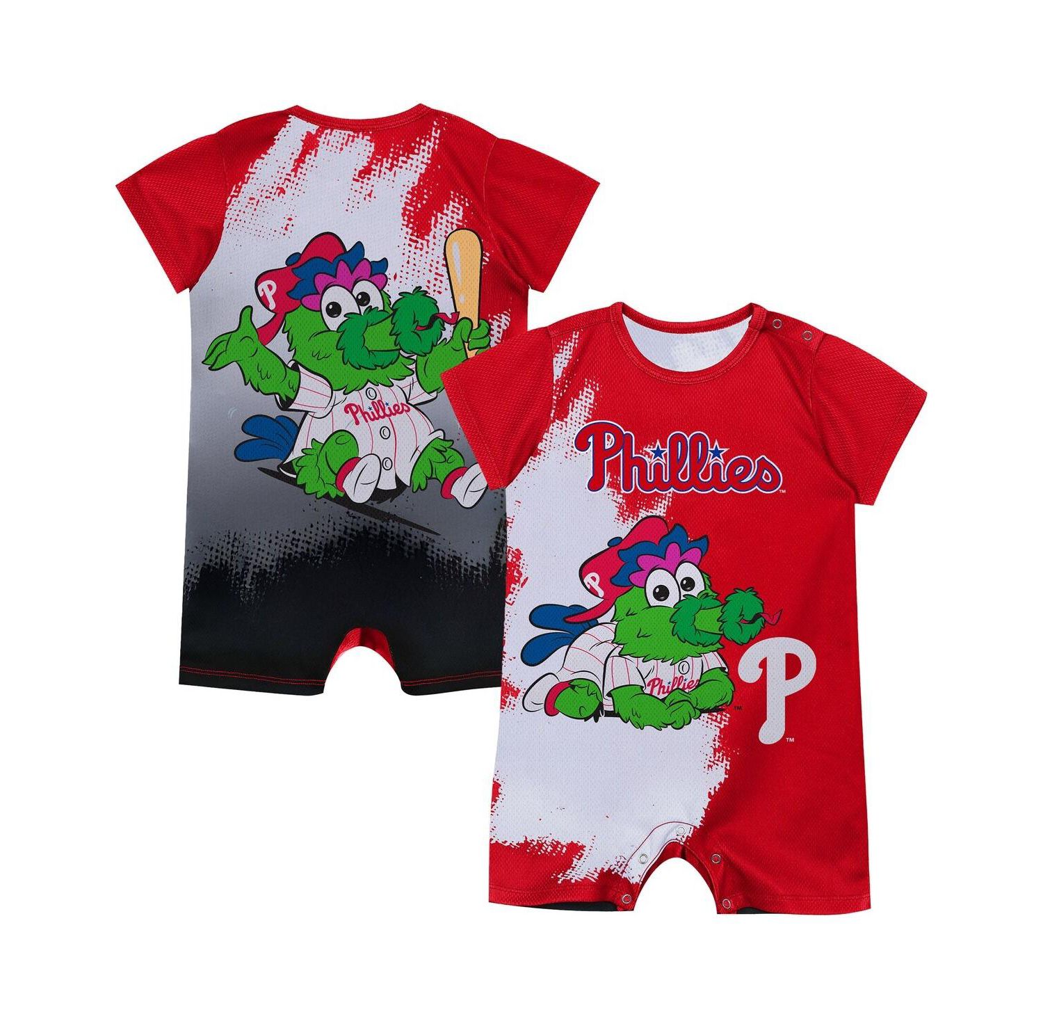 Baby Boys and Girls Red Philadelphia Phillies Baby Mascot Bodysuit