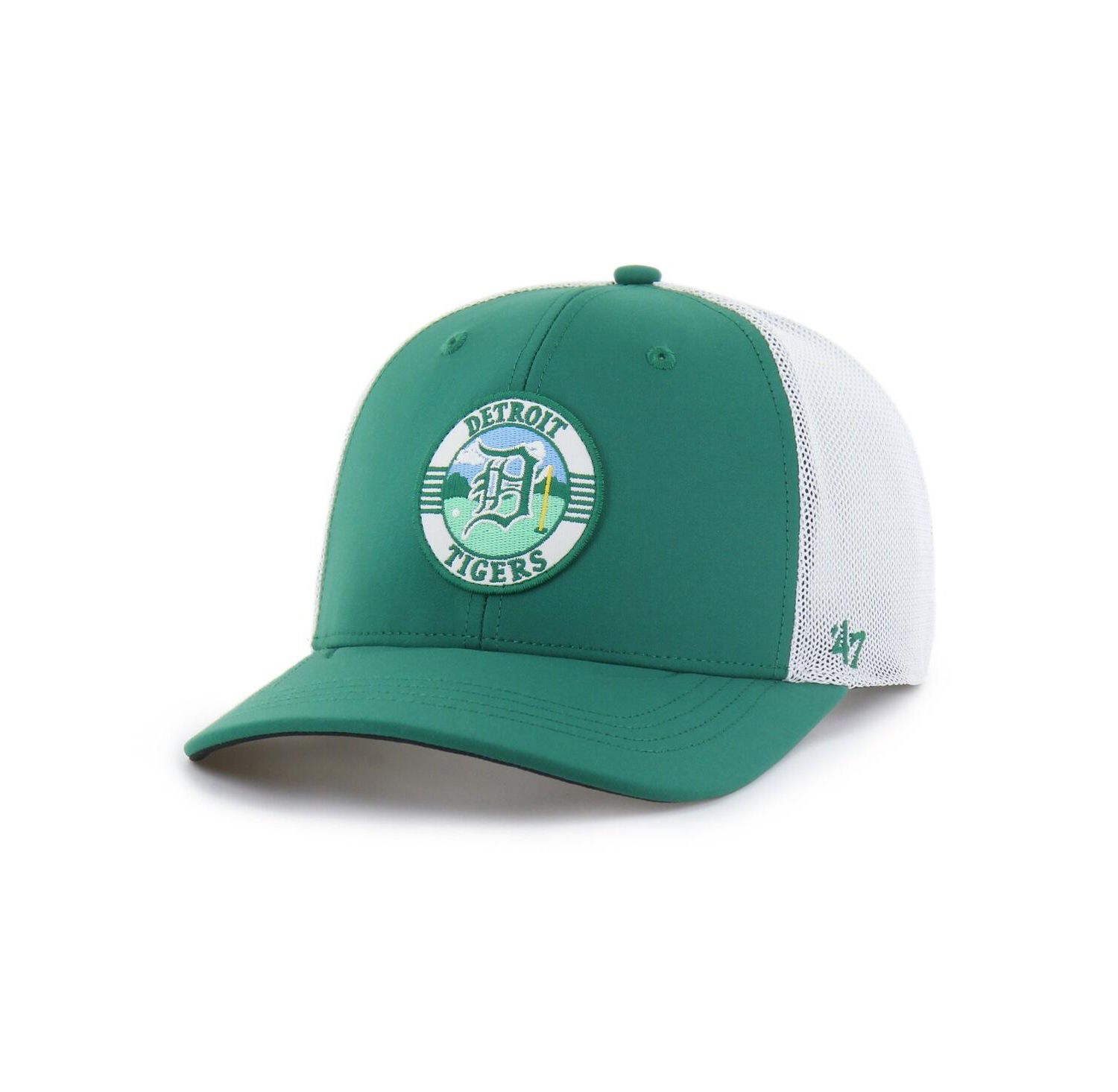 Men's Kelly Green/White Detroit Tigers Elevated Greens Adjustable Trucker Hat