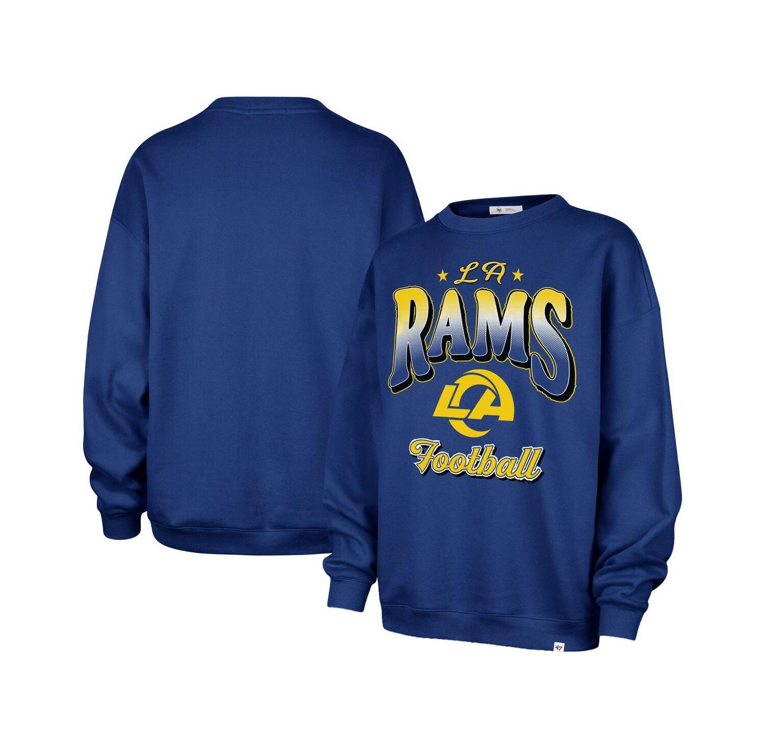 Women's Royal Los Angeles Rams Vibe Check Oversized Sweatshirt