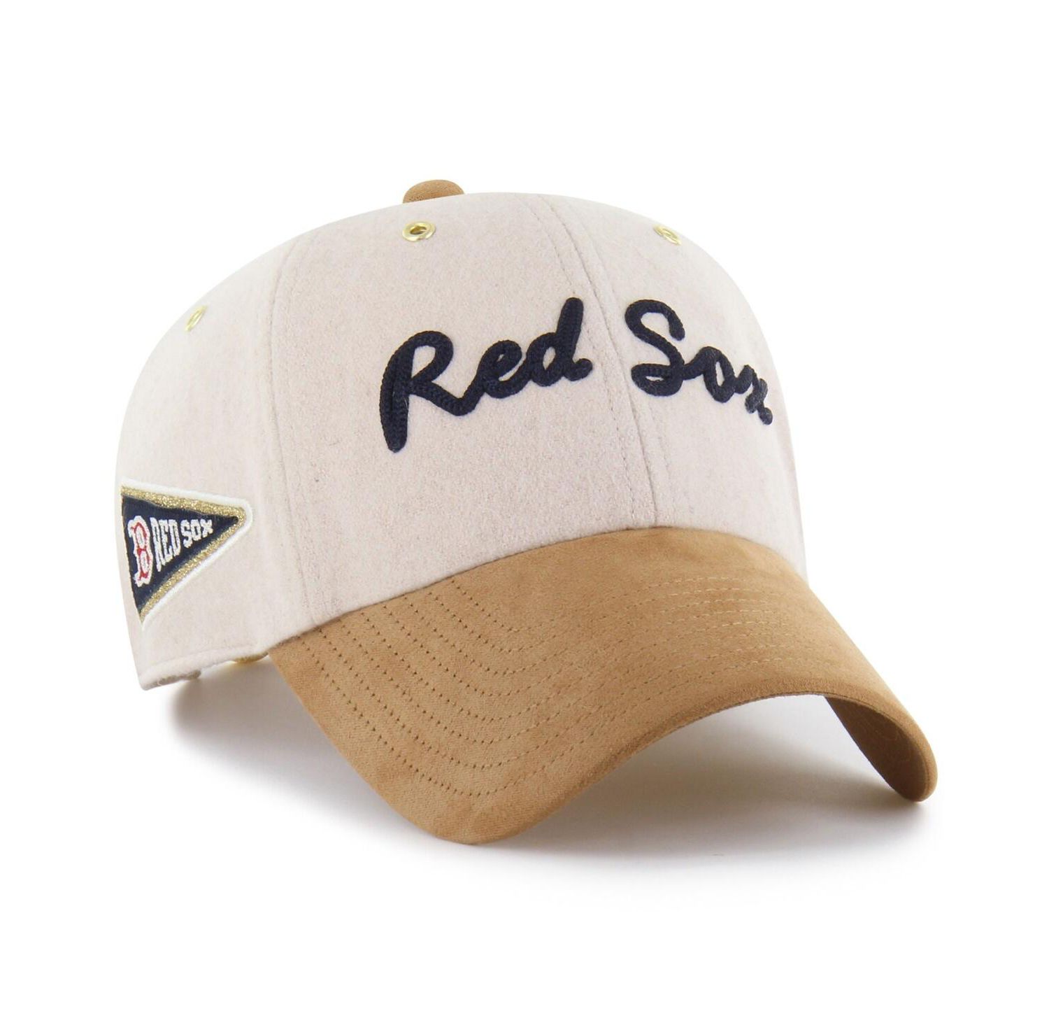 Stoney Clover Lane X Men's Natural/Tan Boston Red Sox Script Charm Clean Up Adjustable Hat