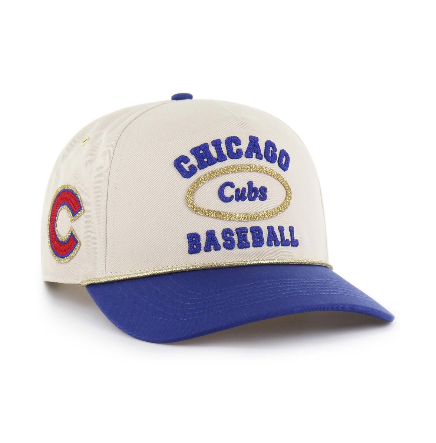 Мужская кепка '47 Brand Stoney Clover Lane X Natural/Royal Chicago Cubs Glitter Rope Hitch Adjustable Hat — фото 1