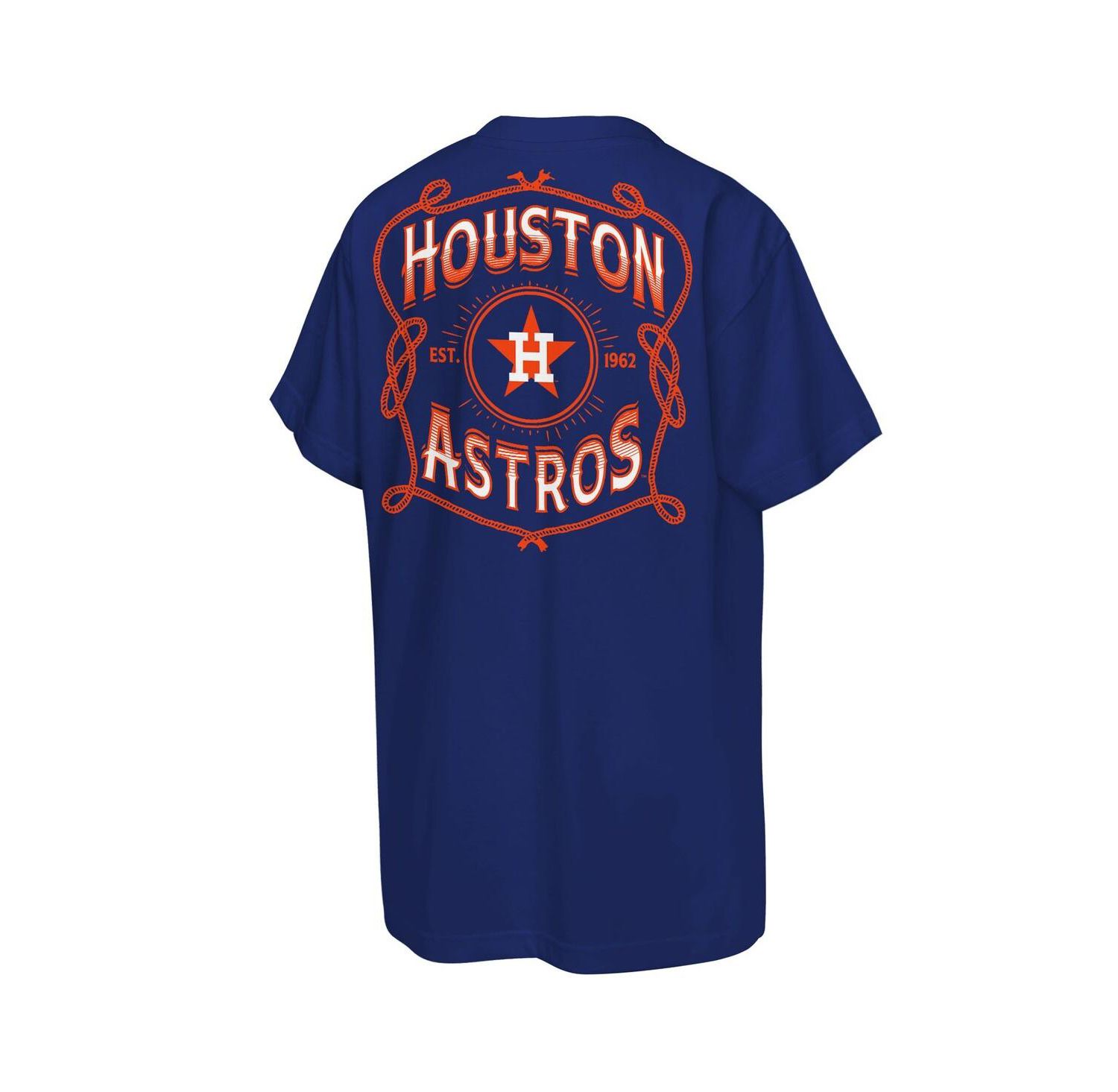 Big Boys and Girls Navy Houston Astros Cooperstown Rodeo Rope T-Shirt