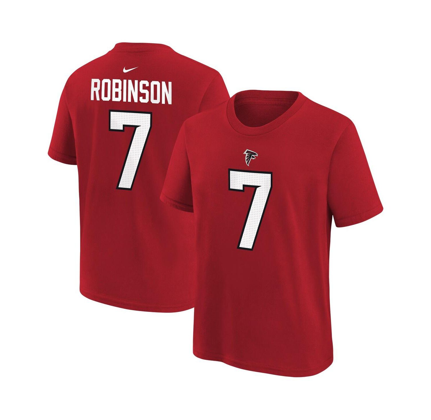 Big Boys and Girls Bijan Robinson Red Atlanta Falcons Name & Number T-Shirt
