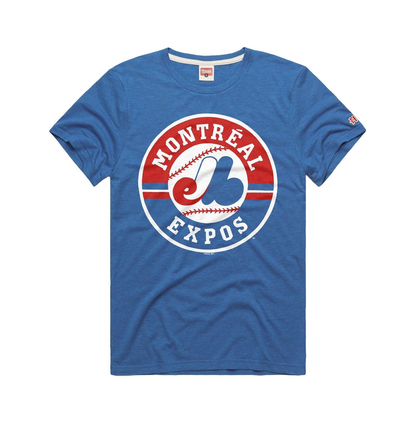 Мужская футболка Homage Royal Montreal Expos Tri-Blend Hyperlocal — фото 1