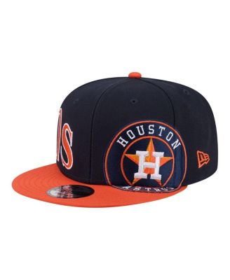 Men's Navy/Orange Houston Astros Stretched Two-Tone 9FIFTY Adjustable Hat
