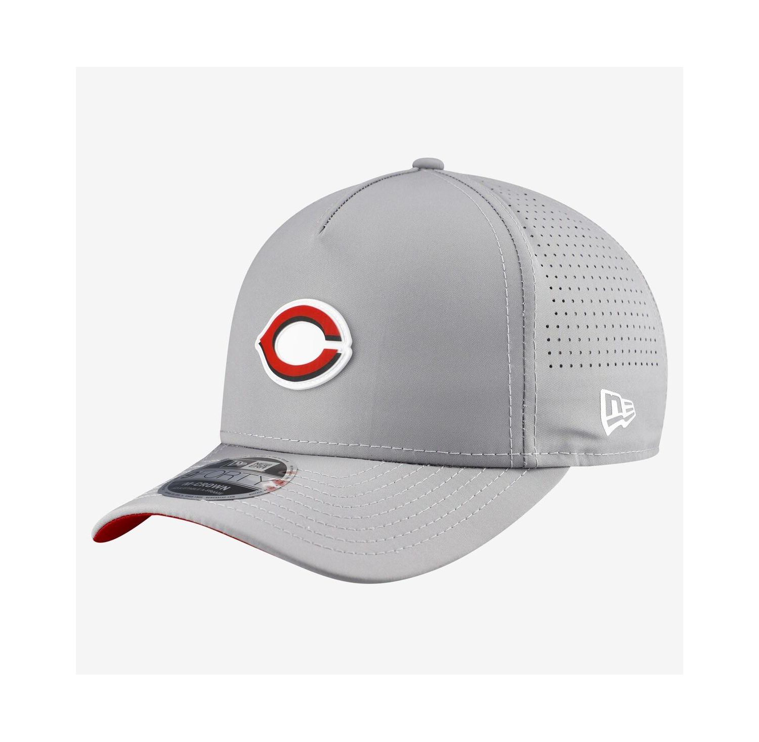 Men's Gray Cincinnati Reds Micro Logo 9FORTY M-Crown A-Frame Adjustable Hat