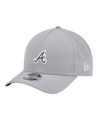 Men's Gray Atlanta Braves Micro Logo 9FORTY M-Crown A-Frame Adjustable Hat
