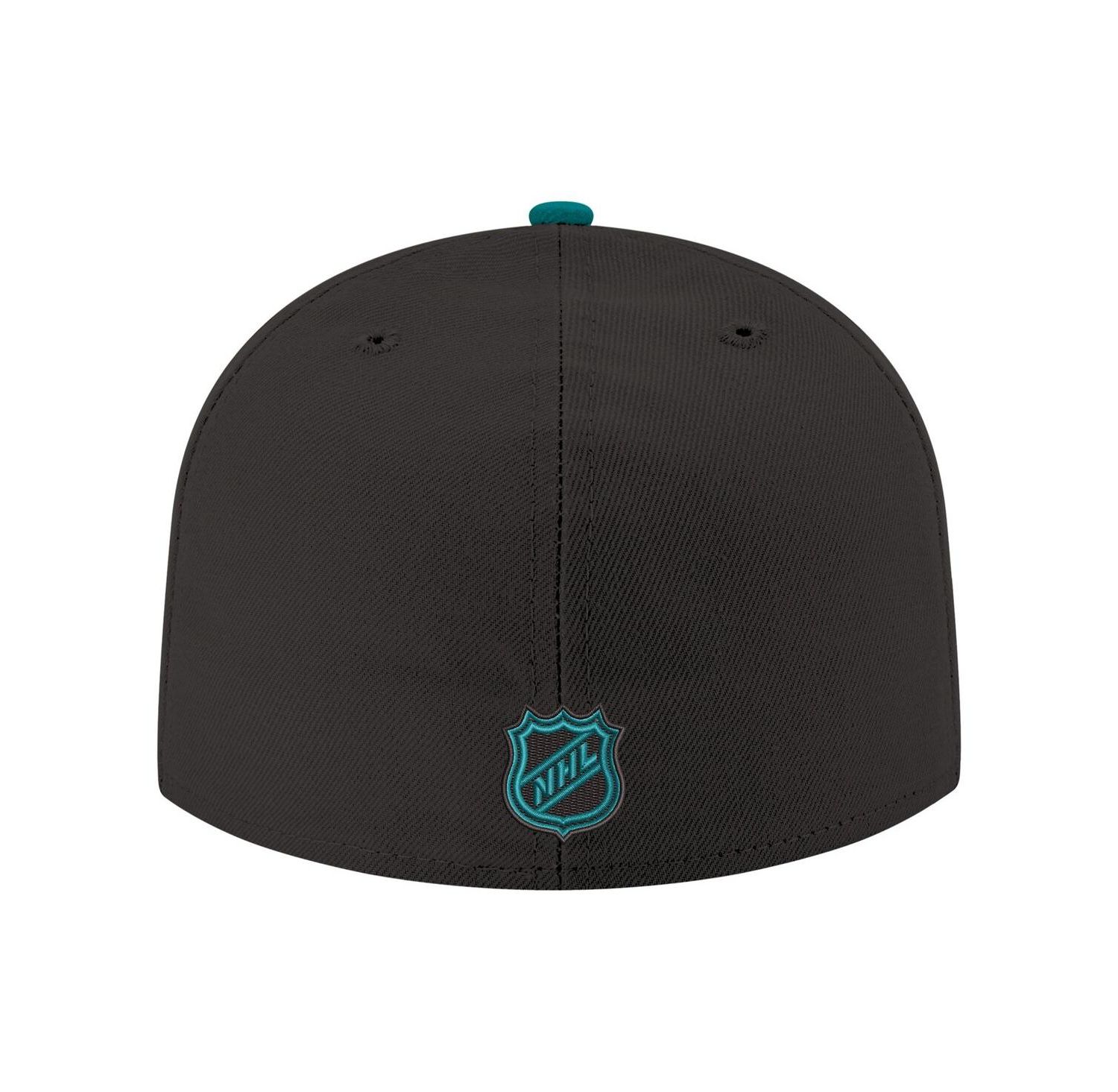 Men's Black San Jose Sharks Core Logo Two-Tone 59FIFTY Fitted Hat