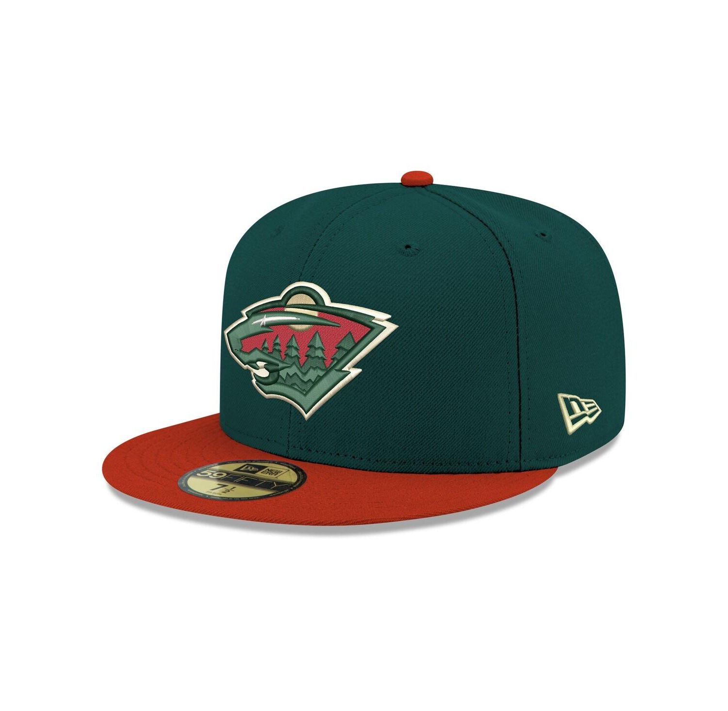 Men's Green Minnesota Wild Core Logo Two-Tone 59FIFTY Fitted Hat