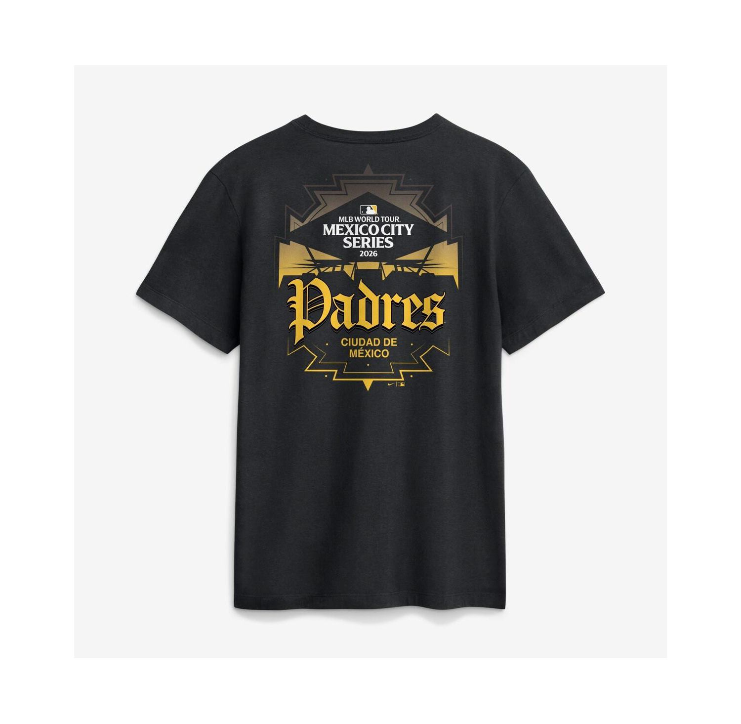 Men's Black San Diego Padres MLB World Tour: Mexico City Series Graphic T-Shirt