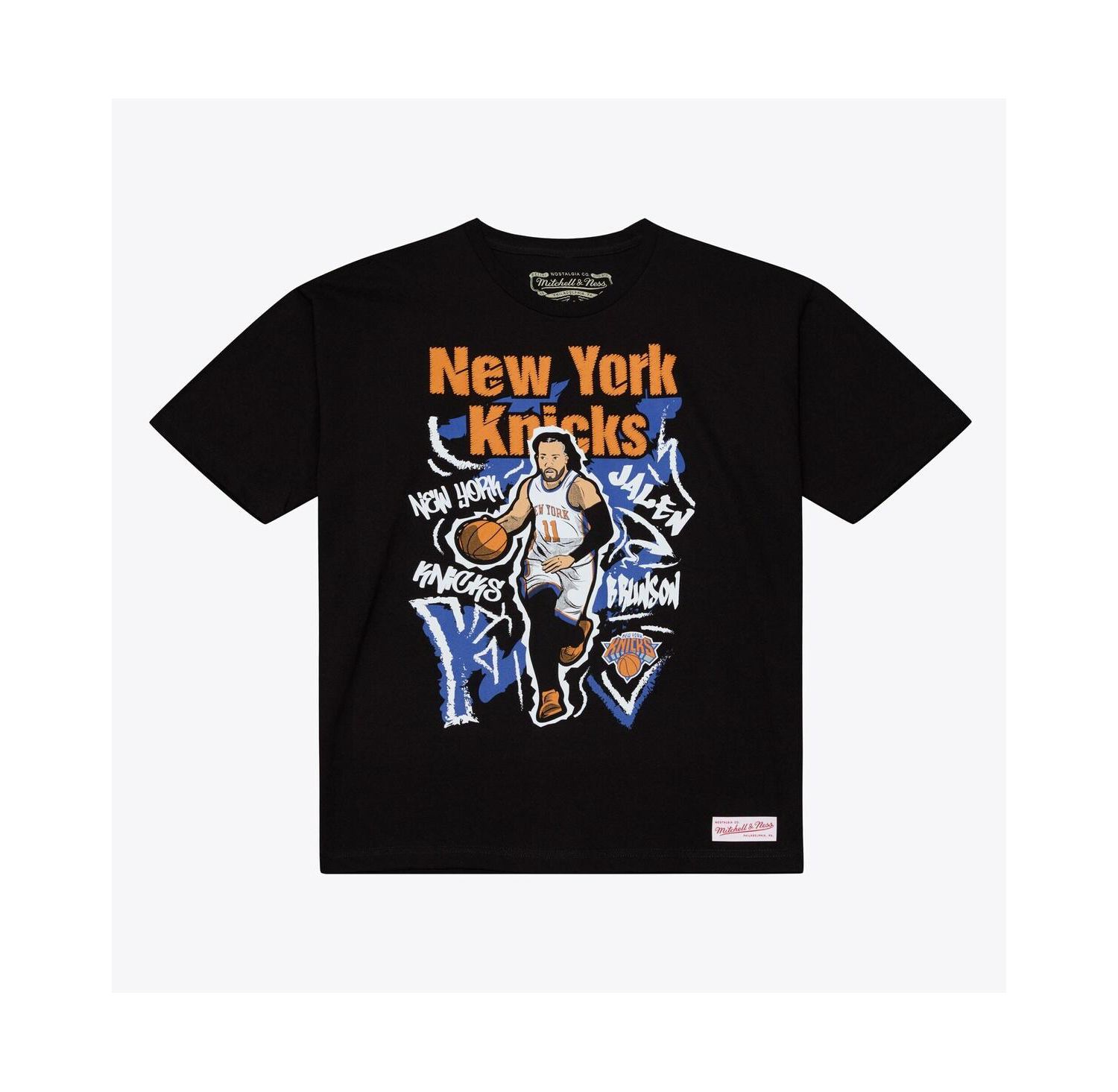 Men's Jalen Brunson Black New York Knicks Chalked Up T-Shirt