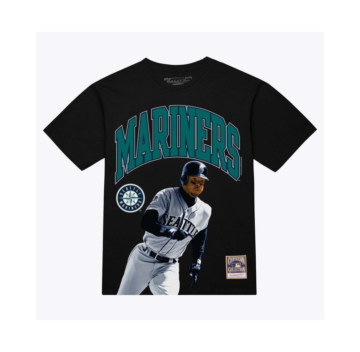 Men's Ken Griffey Jr. Black Seattle Mariners Photo Arch Player Graphic T-Shirt