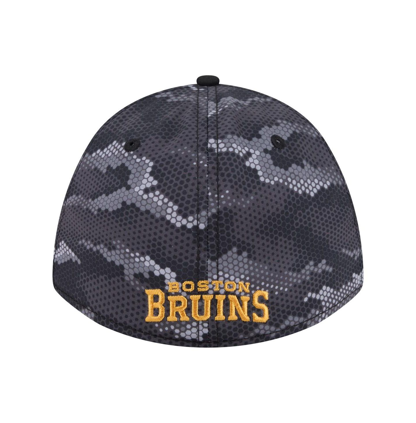 Мужская кепка New Era Black Boston Bruins Zero Dark 39THIRTY Flex Hat — фото 4