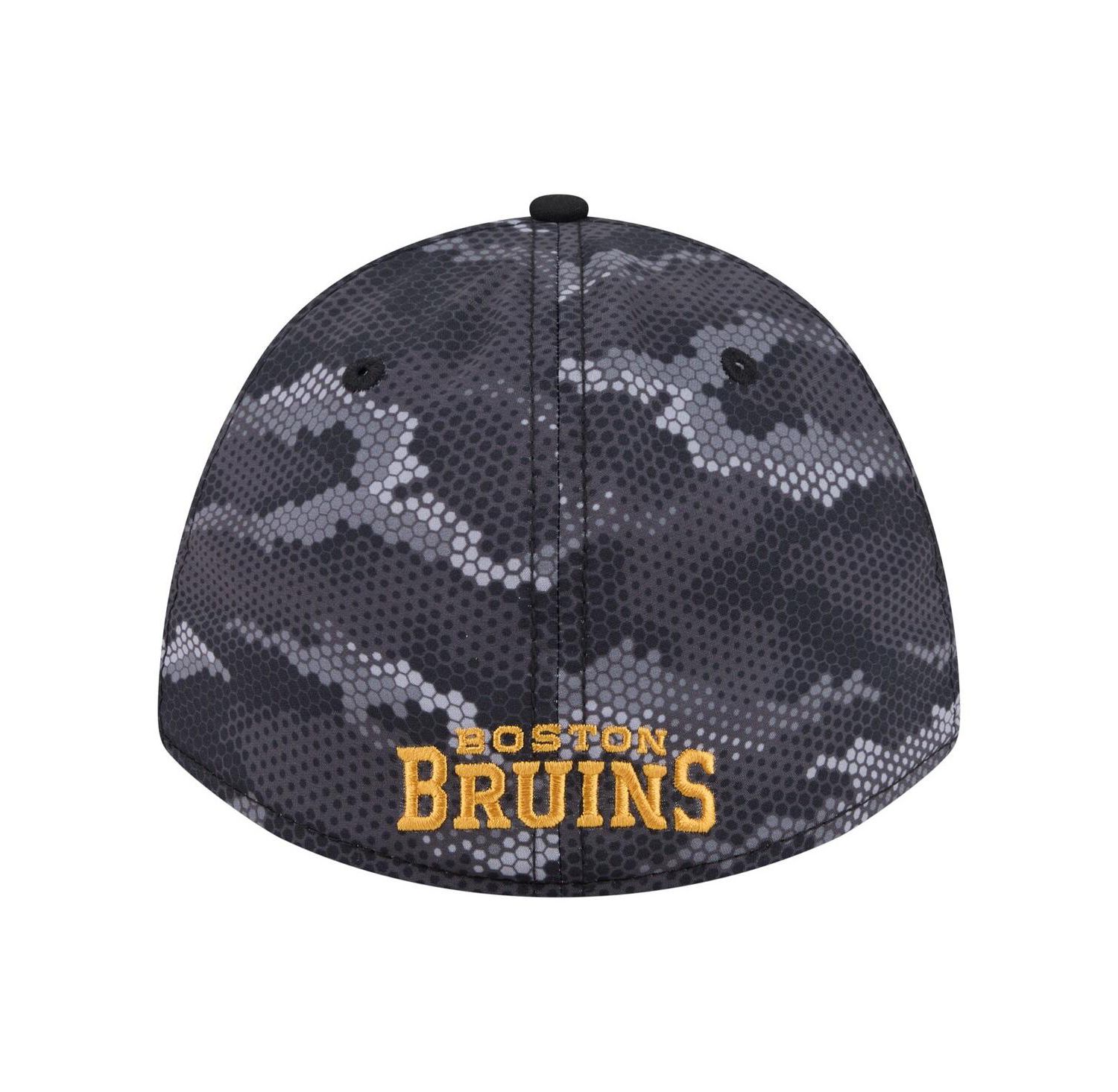 Men's Black Boston Bruins Zero Dark 39THIRTY Flex Hat
