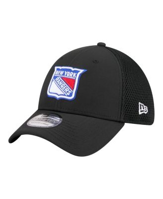 Men's Black New York Rangers Logo 39THIRTY Flex Hat