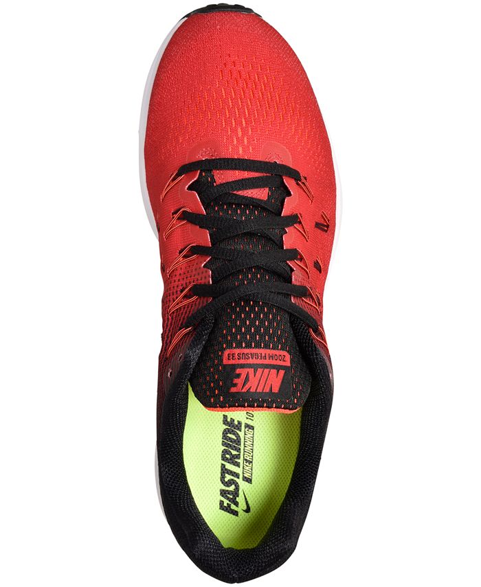 nike men black air zoom pegasus 33 running shoes
