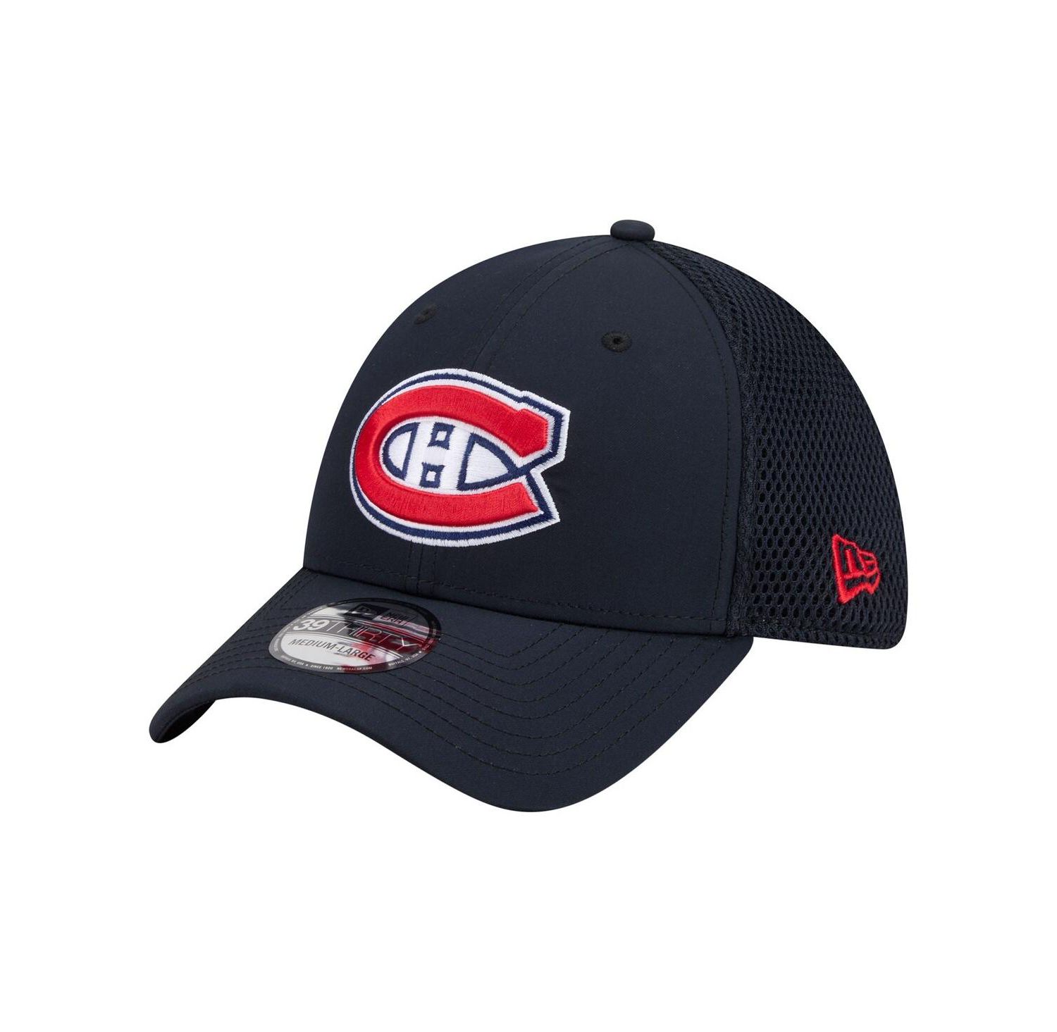 Men's Navy Montreal Canadiens Logo 39THIRTY Flex Hat