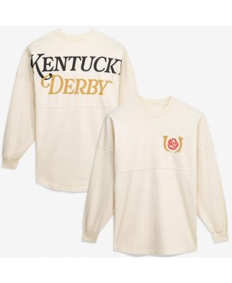 Men's Cream Kentucky Derby Oversized Original Long Sleeve T-Shirt