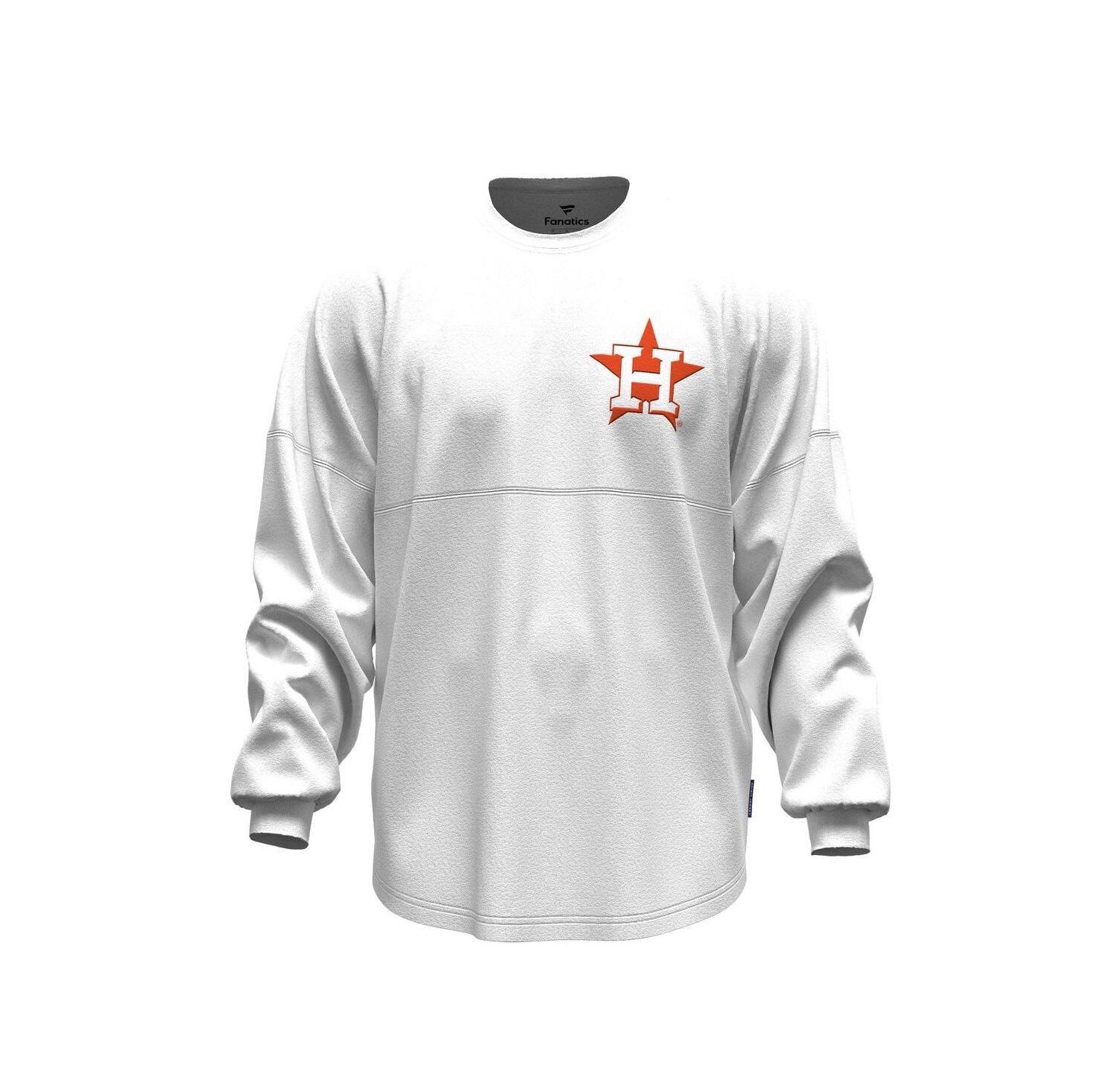 Women's White Houston Astros Baseball Stitch Spirit Jersey Long Sleeve T-Shirt