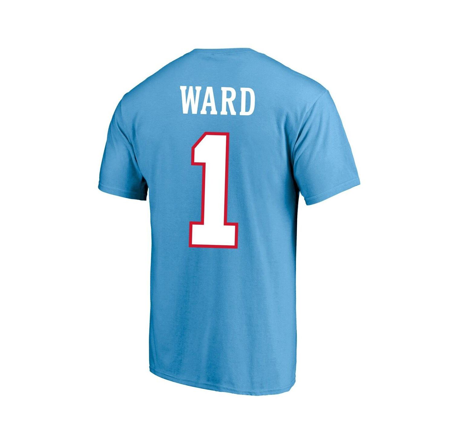 Men's Cameron Ward Light Blue Tennessee Titans Big & Tall Name & Number T-Shirt