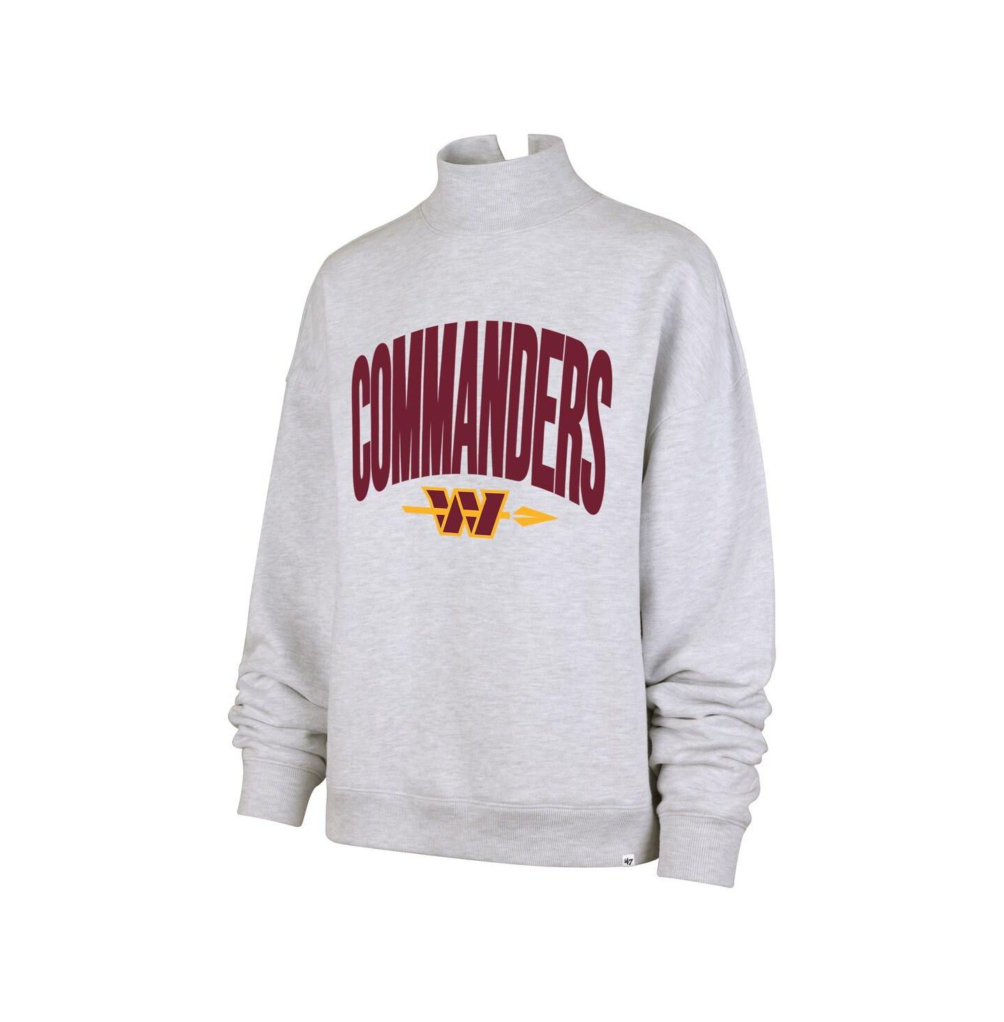 Женская толстовка '47 Brand Gray Washington Commanders Subtle Muse Mock Neck — фото 2