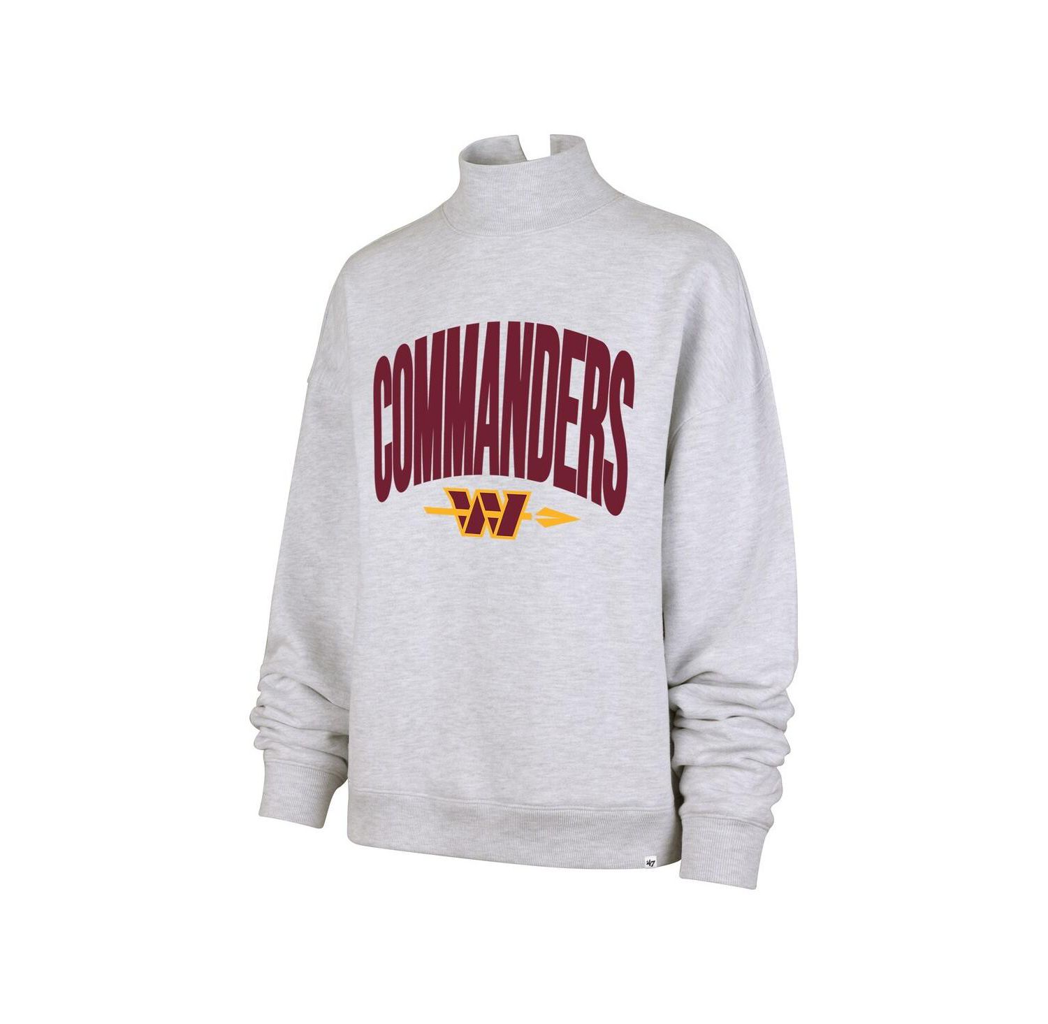 Women's Gray Washington Commanders Subtle Muse Mock Neck Sweatshirt