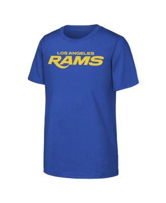 Big Boys and Girls Royal Los Angeles Rams Counter Run Short Sleeve T-Shirt