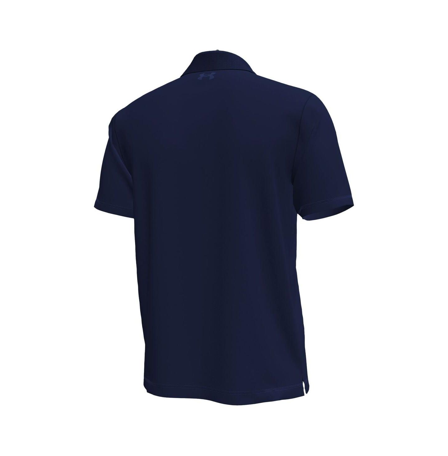 Мужская лёгкая рубашка-поло Under Armour Notre Dame Fighting Irish Golf Leprechaun, Navy — фото 3