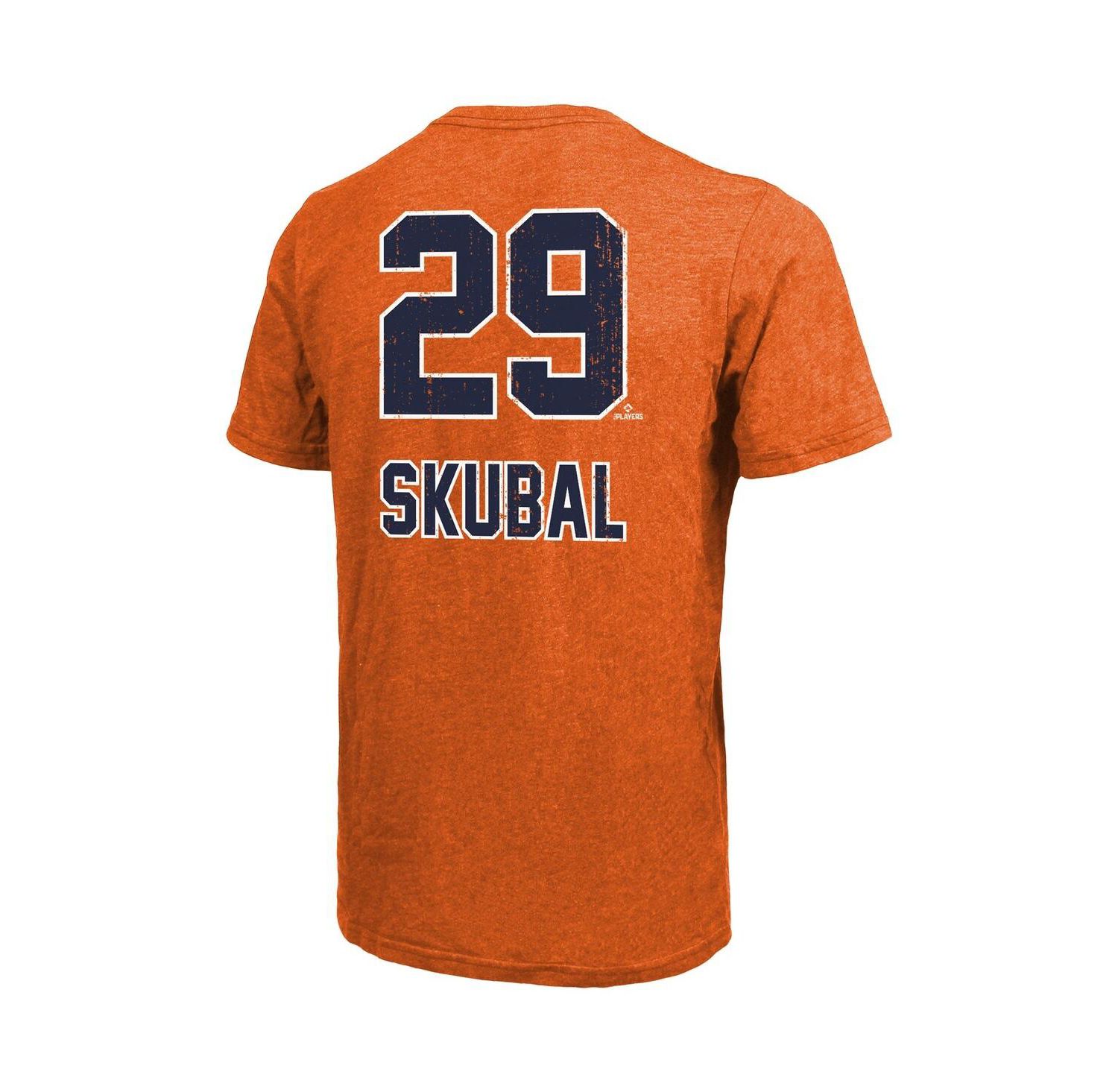 Men's Tarik Skubal Orange Detroit Tigers Triblend Name & Number T-Shirt