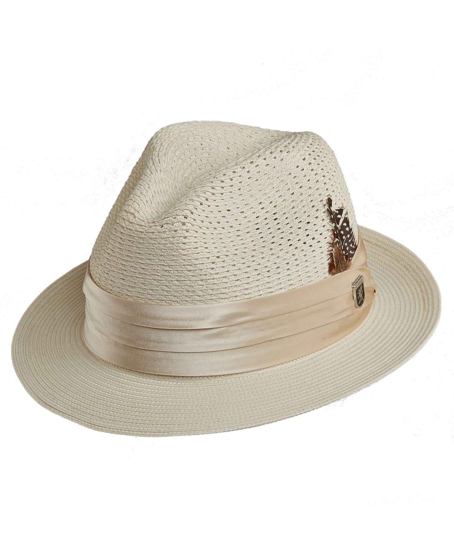 Men's Solid Vent Paper Milan Fedora Hat