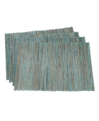 Shimmering Woven Nubby Table Placemats, Set of 4