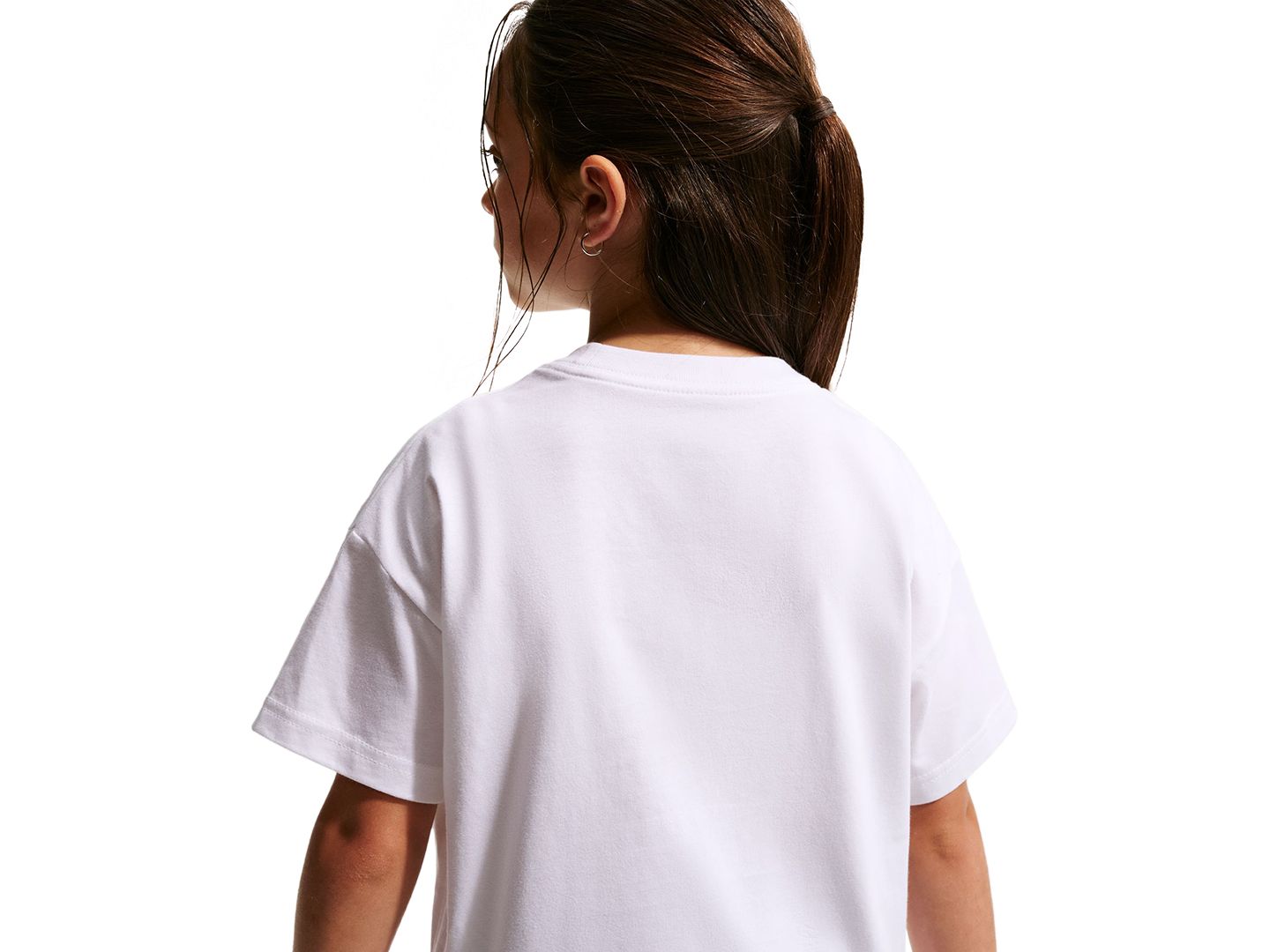 Футболка Nike Sportswear Boxy Short-Sleeve T-Shirt для девочек, цвет: Белый — фото 4