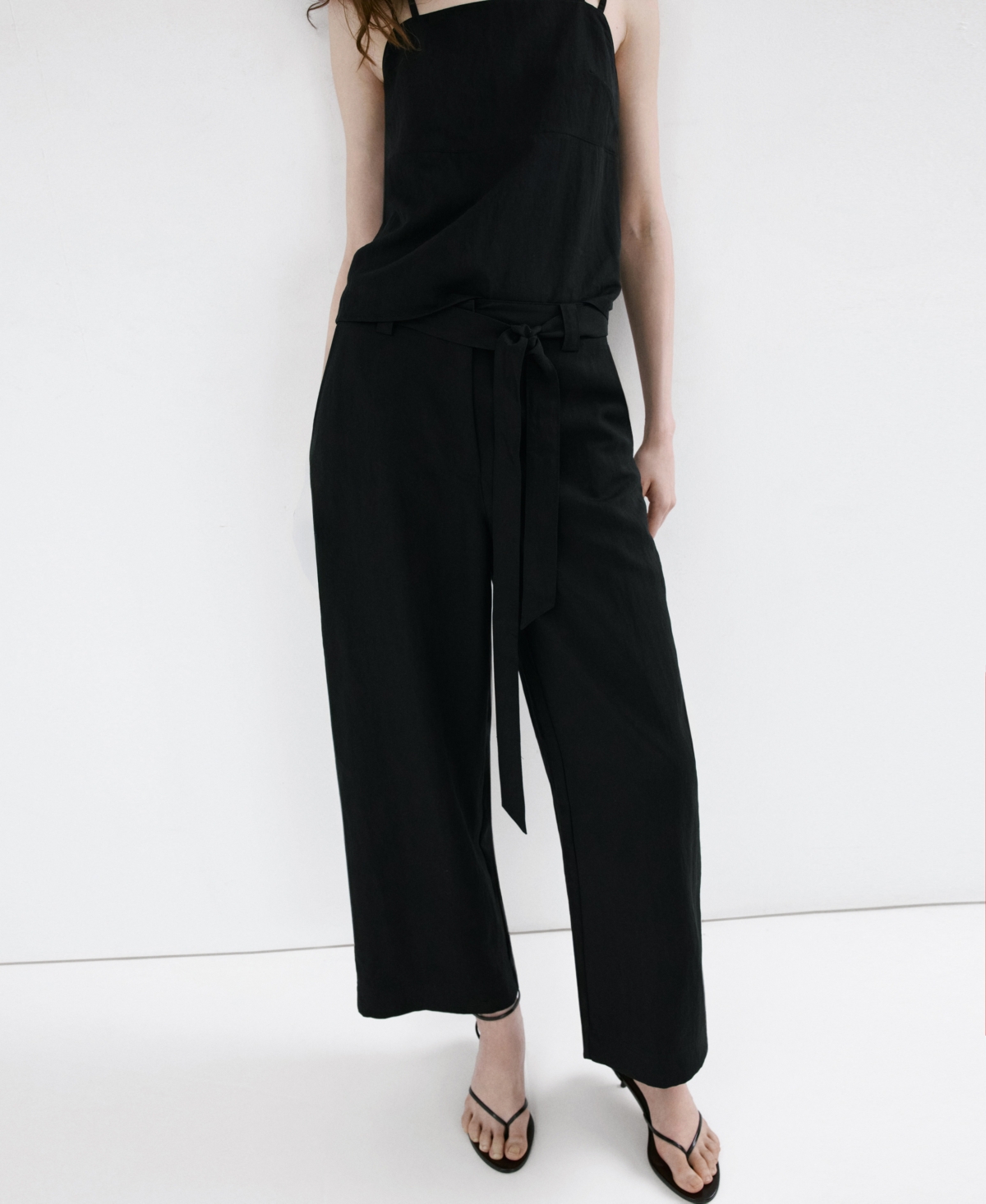 Mango Women's Belted Lyocell Pants