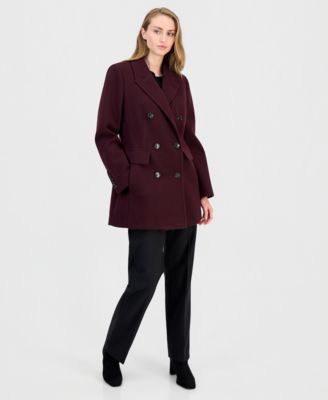 Petite Double-Breasted Peacoat, Created for Macy's