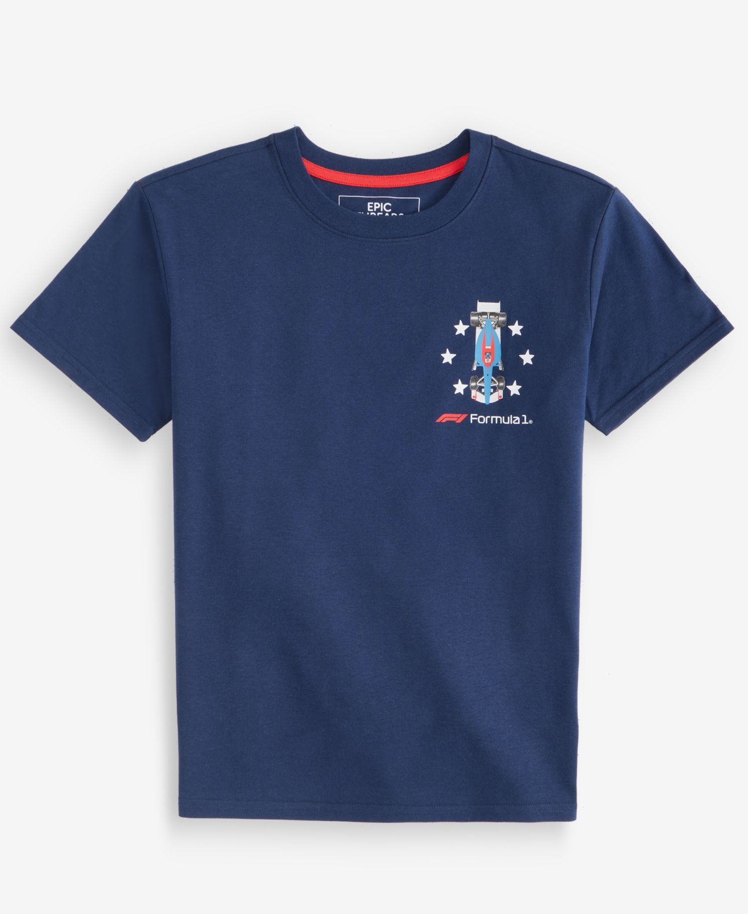 Boys' XS-XL Formula 1 Racecar Short-Sleeve T-Shirt